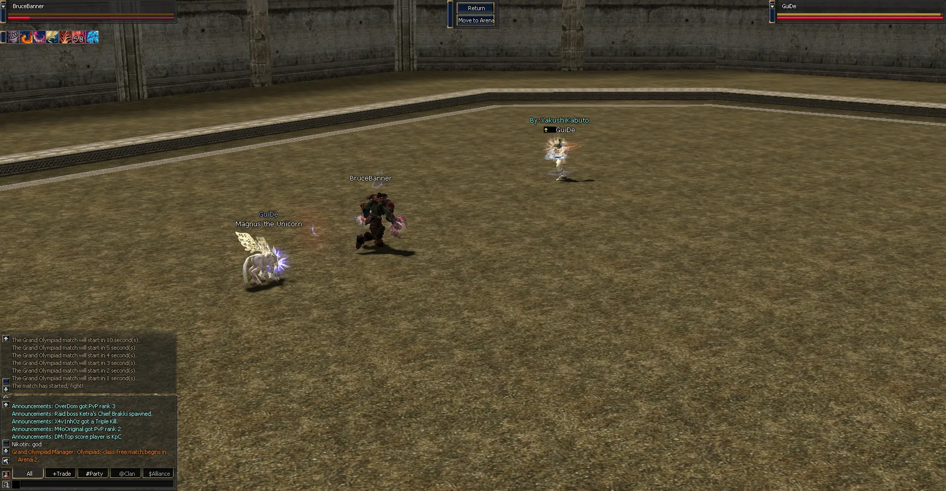 Arena de Olympiad no L2 OldTime